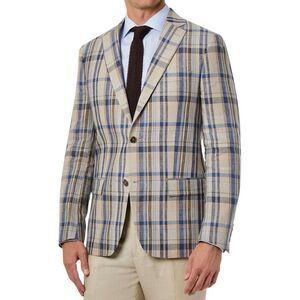 Lauren Ralph Lauren Mens Preppy Summer Linen Blazer Size 42R Classic Fit NWOT